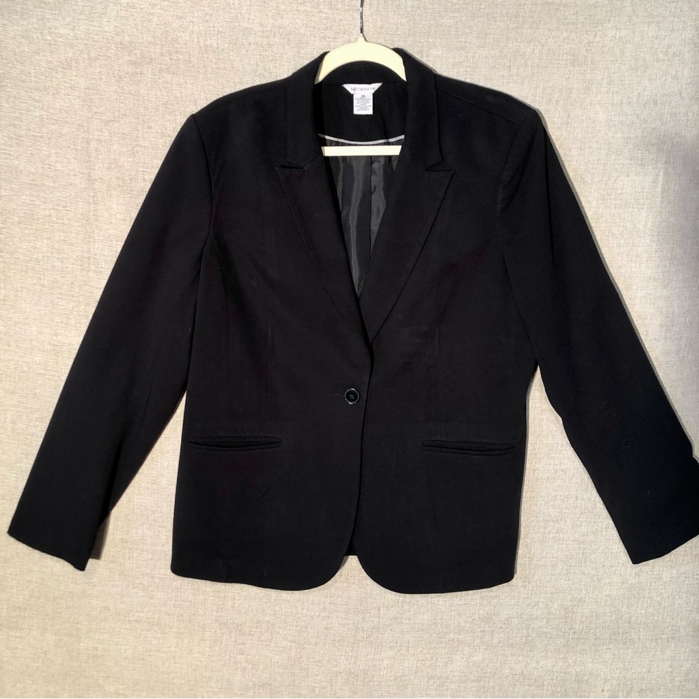 Liz Claiborne Elegant Black Blazer Corpcore Office Capsule Wardrobe